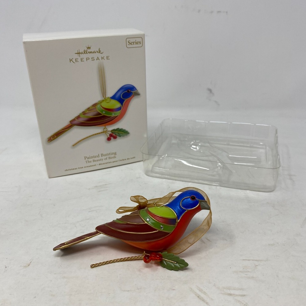Hallmark Keepsake Painted Bunting‎ Beauty of Birds Ornament 2012 Boxed Holiday